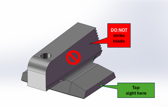 Picture of Fitting & Installation - Dovetail front sights